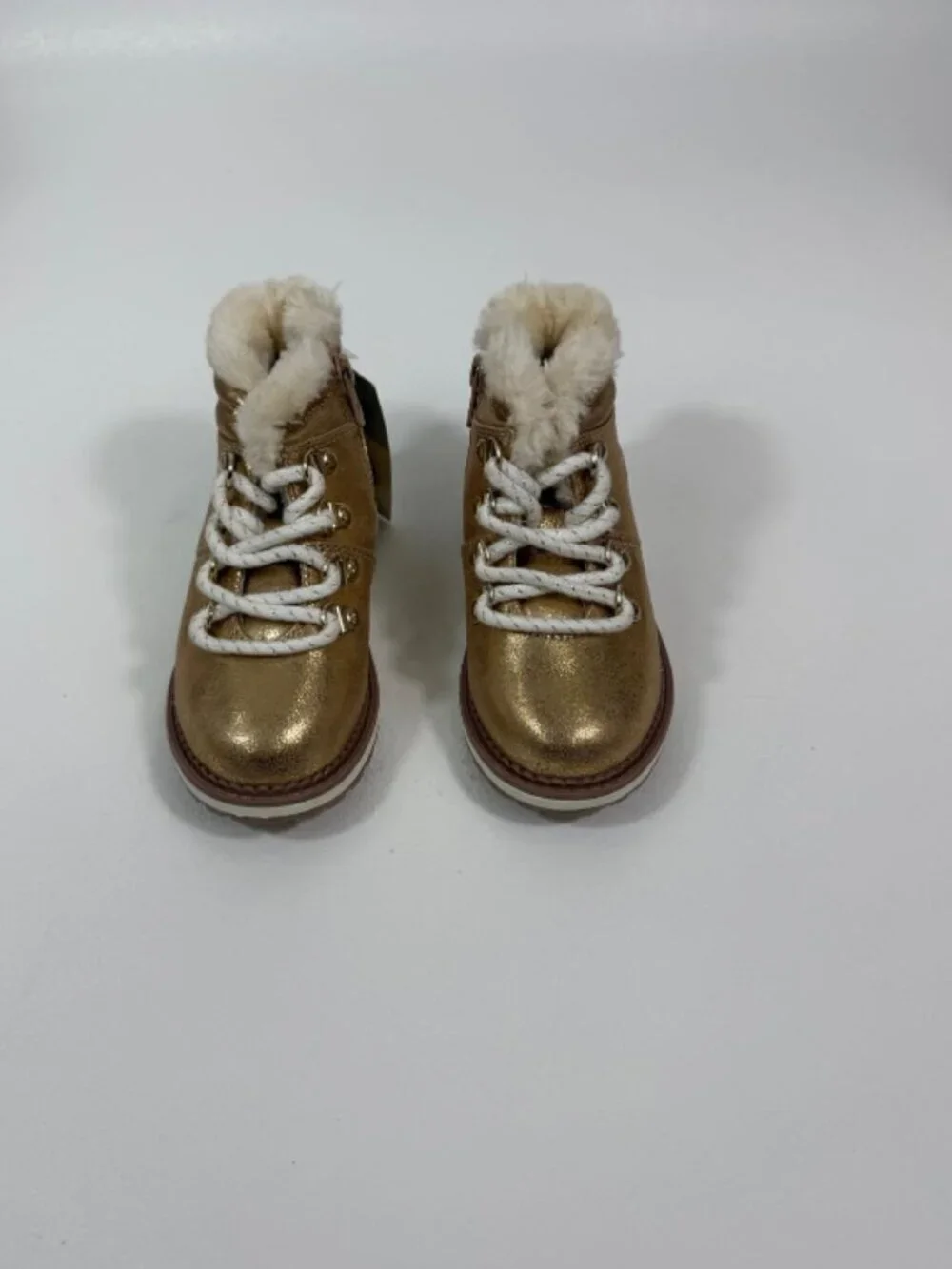 Cat & Jack Toddler Girls Reed Zipper Slip-On Lace Up Combat Winter Boots Sz 8